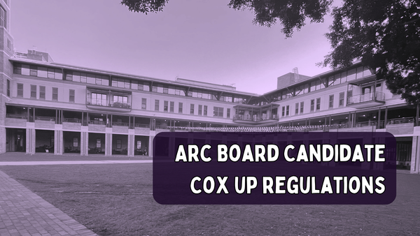 Arc Board Candidate Cox up regulations